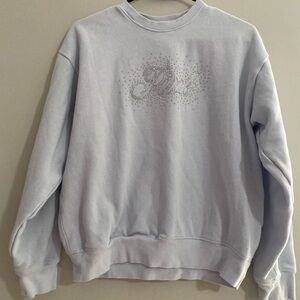 PINK Victoria's Secret Lavender Bling Crewneck Sweater Size M